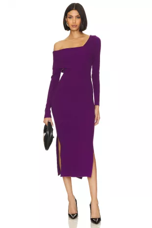 Sylvie Midi Dress in Purple