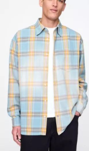 Sunwashed Twill Big Shirt
