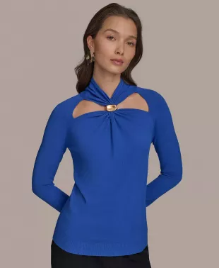 Cutout Long-Sleeve Sweater