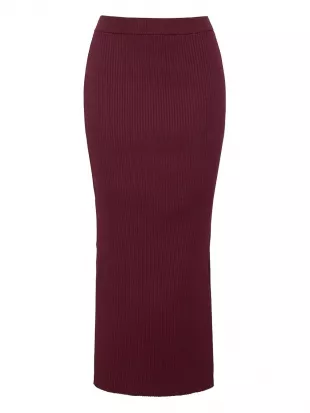 Jocelyn Ribbed Midi Skirt