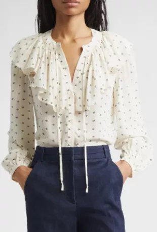 Gomez Ruffle Print Shirt