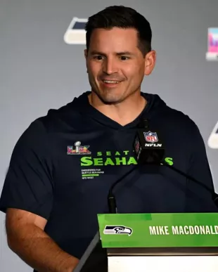 Mike Macdonald Super Bowl LX Press Conference Shirt