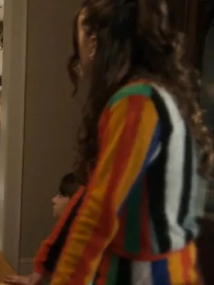 Its Not Like That S01 Cassidy Paul Rainbow Striped Sweater