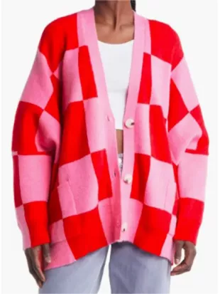 Animal Control S04 Krystal Smith Check Cardigan