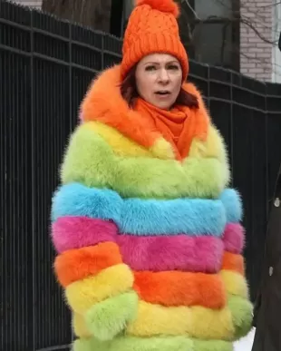 Carrie Preston Elsbeth S03 Multicolor Fur Coat