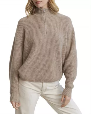 Cashmere Half Zip Sweater