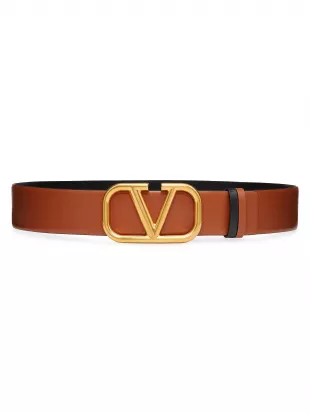 Reversible VLogo Signature Belt