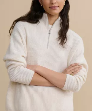 Cashmere Half Zip Sweater