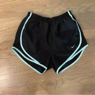 Drifit Tempo Running Shorts Black and Turquoise