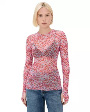 Kaylee Mesh Crewneck Top