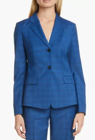 Jatinda Glen Check Wool Suit Jacket