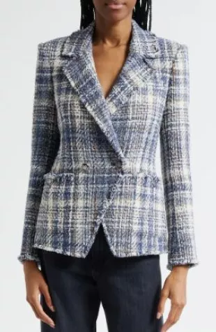 Theron Plaid Tweed Jacket
