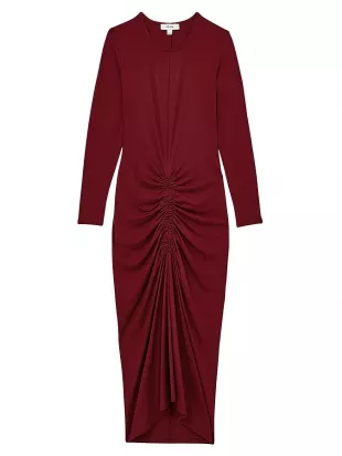 Ginny Ruched Bodycon Midi Dress