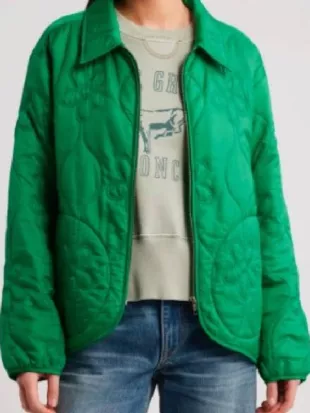 Shrinking S03 Jessica Williams Green Quilted Jacket