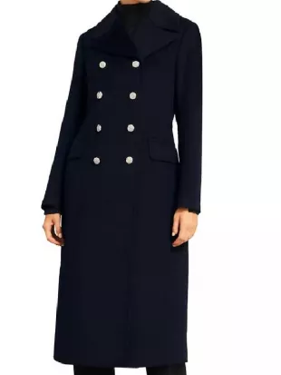 The Young and the Restless Sharon Newman Long Navy Coat