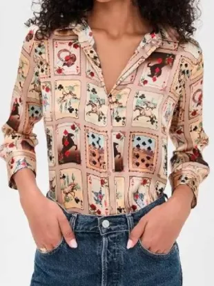 High Potential kaitlin Olson Playing Cards Print Shirt