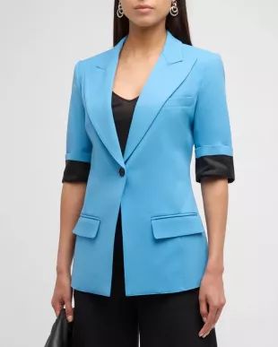 Three-Quarter Sleeve Longline Blazer