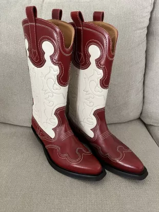Red & White Western Boots