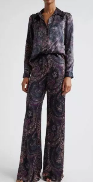 Tyler Blouse in Plum Paisley