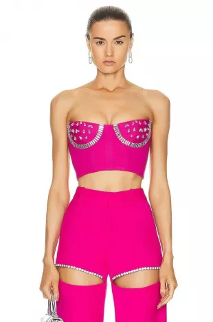 Crystal Watermelon Cup Bustier Top