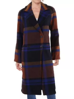 Animal Control S04 Emily Price Plaid Coat