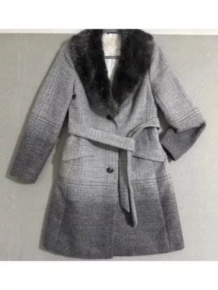 The Today Show 2026 Dylan Dreyer Grey Ombre Coat