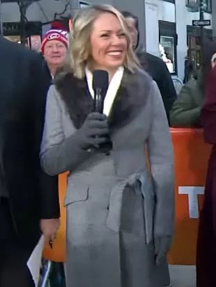The Today Show 2026 Dylan Dreyer Grey Ombre Coat