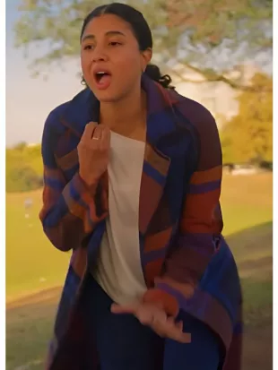 Animal Control S04 Emily Price Plaid Long Coat