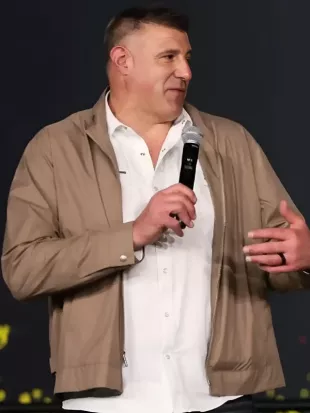 Mike Vrabel Super Bowl LX Opening Night Brown Jacket