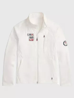 Olympic Team USA 2026 Hybrid White Jacket