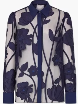 American Idol S24 Carrie Underwood Floral Sheer Blouse