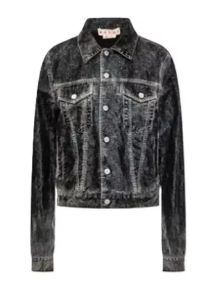 American Idol S24 Luke Bryan Black Washed Denim Jacket