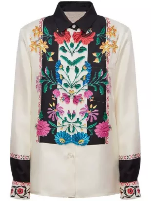 Shrinking Season 3 Jessica Williams Silk Printed Shirt