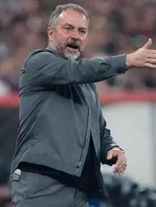 Hansi Flick Santiago Bernabéu Stadium Grey Jacket