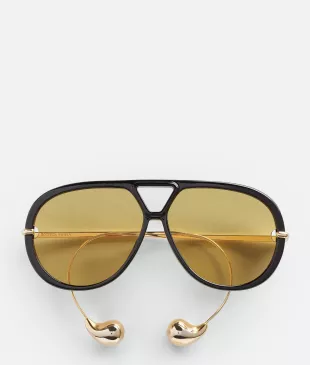 Black Aviator Sunglasses