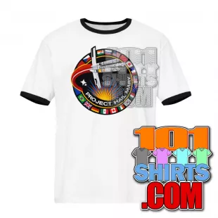 Project Hail Mary Ryan Gosling Spaceship Logo Flags Ringer T-Shirt