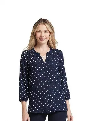 Pintuck 3/4 Sleeve Blouse