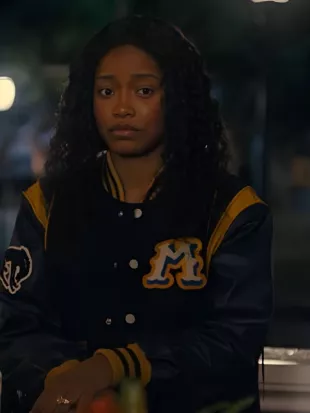 The Burbs 2026 Keke Palmer Fringe Varsity Jacket