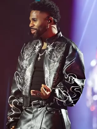 Jason Derulo Utilita Arena Cardiff Leather Jacket