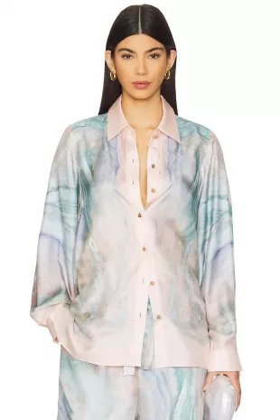 Illuminate Relaxed Button-Front Shirt