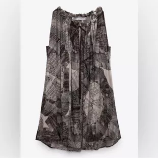 Brown and Cream Blouse