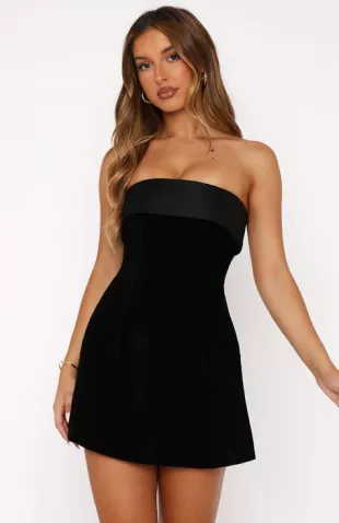 Let Loose Strapless Mini Dress