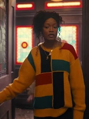 The Burbs Keke Palmer Colorblock Yellow Sweater
