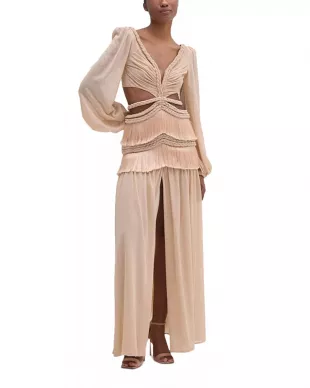 Rope Trim Fringe Trim Dress