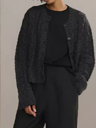 Shrinking S03 Lukita Maxwell Knit Cable Knit Cardigan