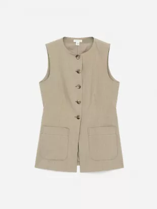 Linen Blend Vest