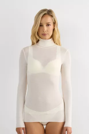 Modal Cashmere Ultralight High Neck Top