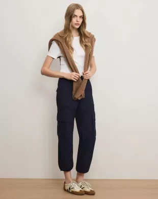 Dari Wide-Leg Cargo Pant Navy