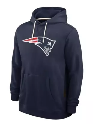 Drake Maye Patriots Sideline Hoodie In Navy