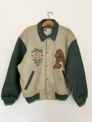 1990s Avirex USA Genuine Leather Varsity Jacket
